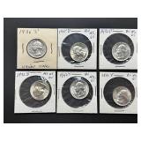 Six U.S. Mint Quarters (1936-1943)