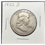 1953-D Franklin Half Dollar Coin