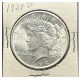 1924-P Peace Silver Dollar Coin