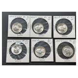 Six Washington Quarters (1943-1945)