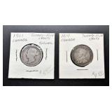 Canada 1901 and 1914 Silver Coins
