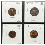 4pc Assorted Lincoln Wheat Cents