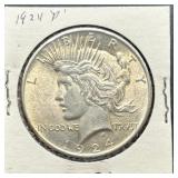 1924-P Peace Dollar Silver Coin