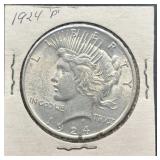 1924-P Peace Silver Dollar Coin