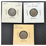 1865 Three-Cent Nickel Coins Collection