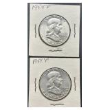 1954-P Franklin Half Dollar Coins