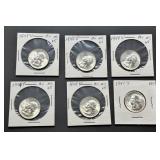 1947-1951 Washington Quarter Coins in Cardboard Ho