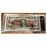 Framed $2 Bill Collectible