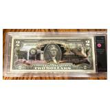 Collectible Two-Dollar Bill in Case
