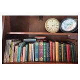 Books, Clocks, and Mirror
