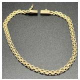 14K Gold Chain Bracelet with Clasp