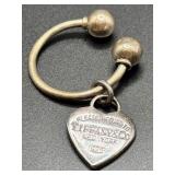 Vtg. Tiffany & Co. Heart Keychain