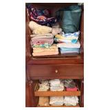 Wooden Cabinet With Linens