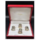Cartier Sterling Silver Salt Shakers Set