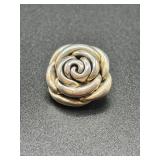 Sterling Rose-Form Pin