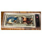 Enhanced Colorized $2 Bill Display
