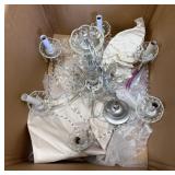 Glass and Metal Chandelier