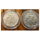 Two Silver American Eagles