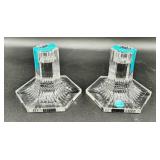 Tiffany & Co. Hexagonal Crystal Candlesticks