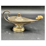 Sterling Silver-Tone Genie Lamp-Style Oil Lamp