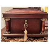 Wood Bombay Jewelry Box with Brass Accents