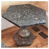 Hexgonal Marble-Top Side Table