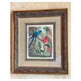 Framed Parrot Illustration
