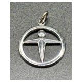 Vtg. Tiffany & Co. Manpower Sterling Pendant