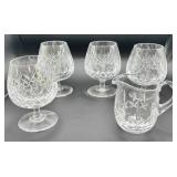 Atlantis Crystal Brandy Glasses and Creamer