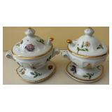 Porcelain Sugar and Creamer Set