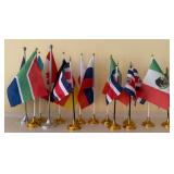 12 Miniature World Flags