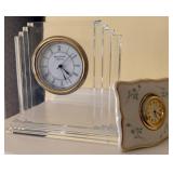 Waterford and Lenox Desk Clocks