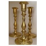 Three Brass Candlesticks