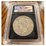 1934 Peace Silver Dollar in Case