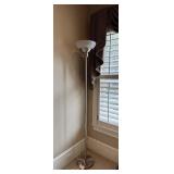 Brushed Metal Torchiere Floor Lamp