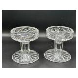 Vtg. Casablanca Pattern Block Crystal Holders