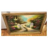 Framed Landscape Painting on Canvas