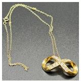 Gold-Tone Infinity Pendant Necklace