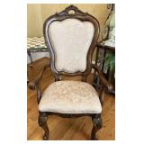 Armchair With Carved Wood Frame