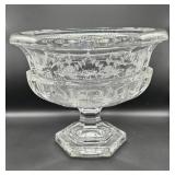Tiffany & Co. Etched Glass Compote Bowl