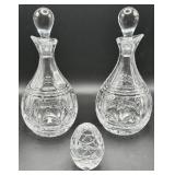 Crystal Decanters and Faberge Crystal Egg