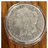 1901 Morgan Silver Dollar Coin