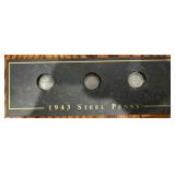 1943 Steel Penny Set Display