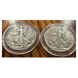 Two Silver Coins in Cases