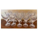 10 Crystal Wine Glasses