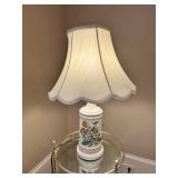 Porcelain Table Lamp With Floral Design