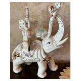 Porcelain Elephant Figurine Set