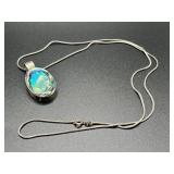 Sterling Silver Abalone Pendant Necklace
