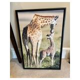 Framed Giraffe Canvas Artwork