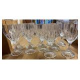 11 Clear Glass Goblets